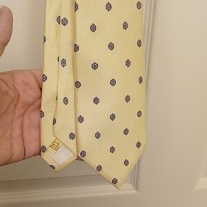 Balenciaga Yellow Tie with Red and Blue Accents